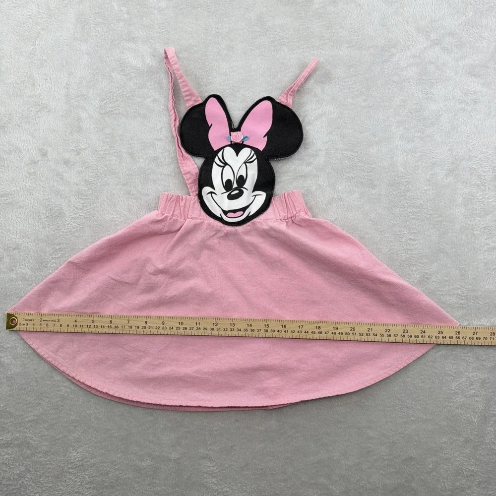 VTG Pink Disney Minnie Mouse Dress Girls Youth 6 USA 80s 90s Micky And Friends - Picture 12 of 12